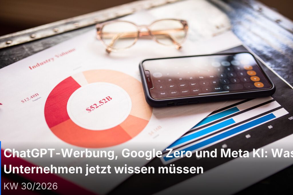 KI-gestütztes Marketing-Dashboard mit Analysen und Diagrammen auf einem Computerbildschirm