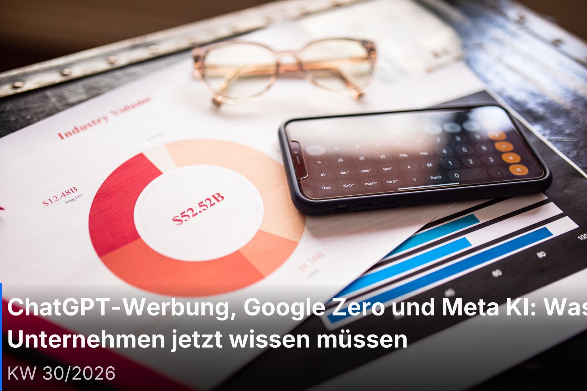 KI-gestütztes Marketing-Dashboard mit Analysen und Diagrammen auf einem Computerbildschirm
